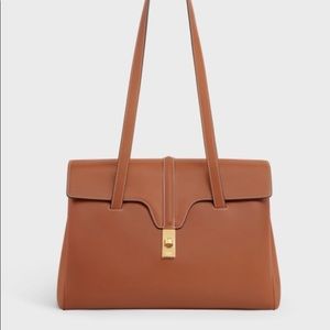 Celine: gorgeous tan shoulder bag, unused, brand new in box